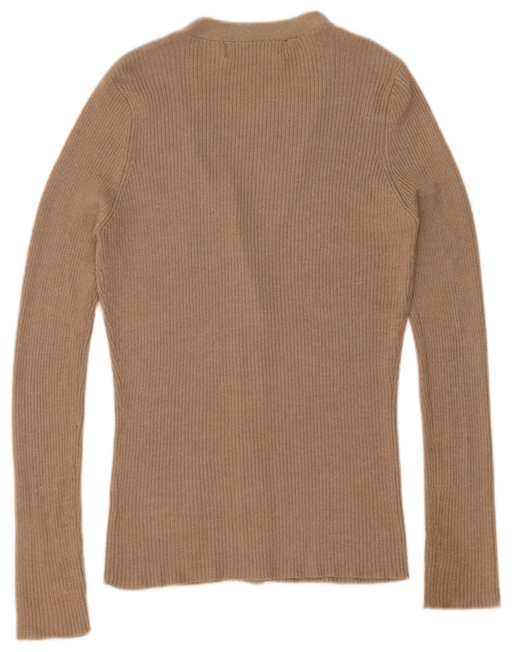 Sweter damski Zara UK 14, średni beż, nakrapiana wiskoza