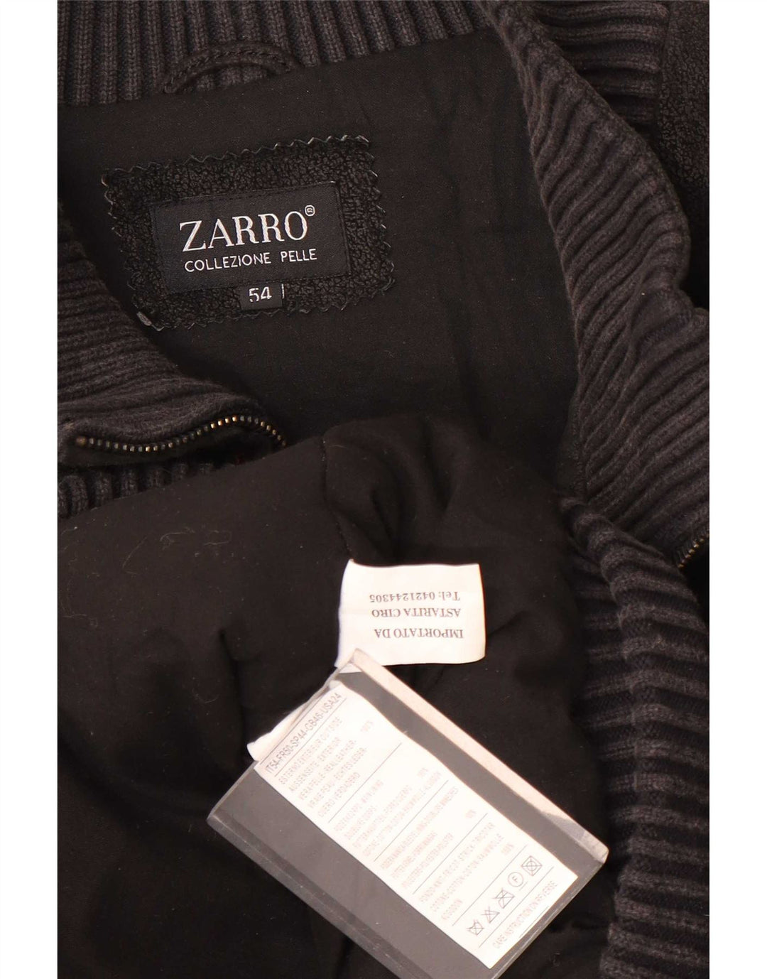 Męska kurtka skórzana Zarro IT 54 2XL czarna