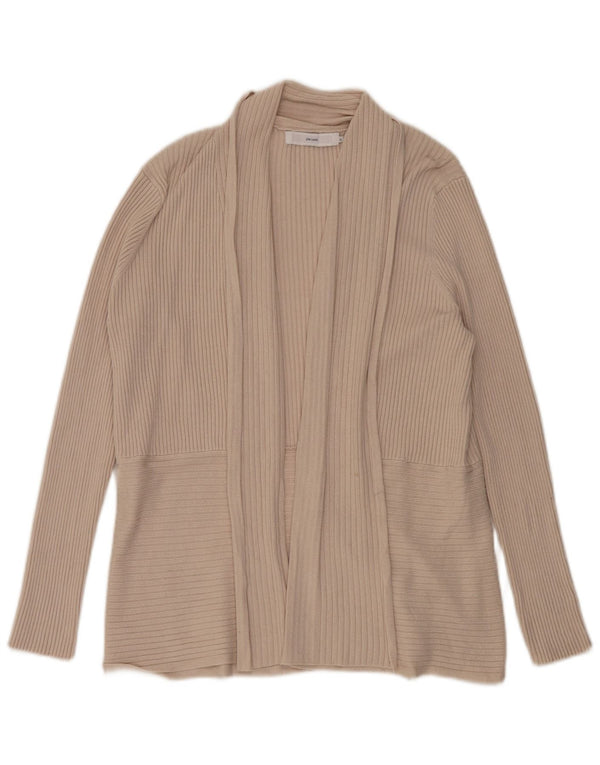 Damski sweter oversize John Lewis z otwartym kardiganem UK 16 Large Beżowa wiskoza