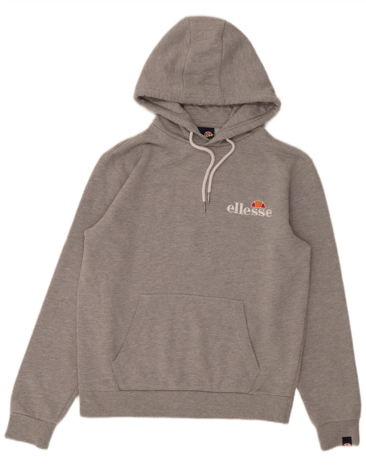 Damski sweter oversize z kapturem ELLESSE UK 10, mały, szary, bawełniany