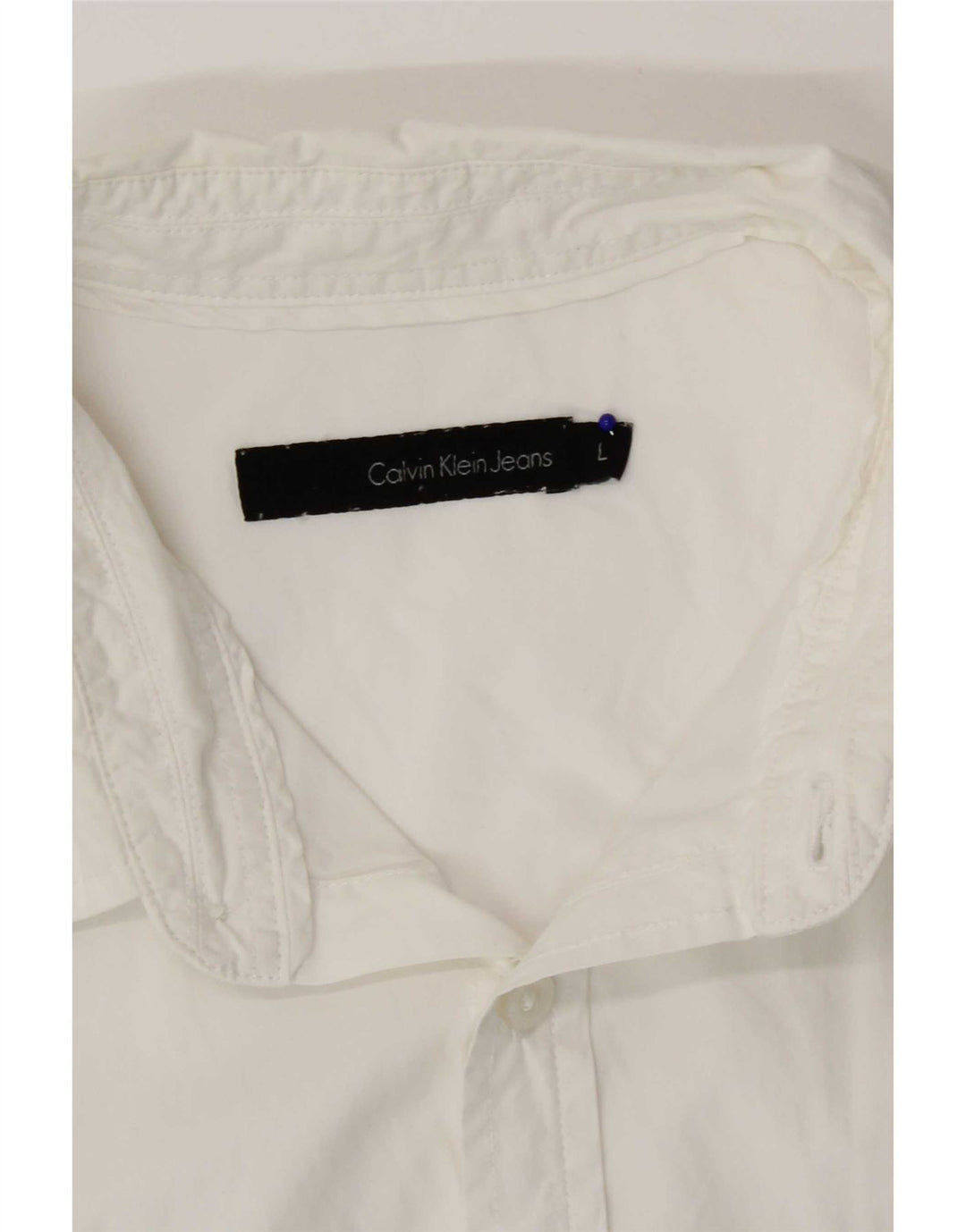 Męska koszula z krótkim rękawem Calvin Klein Jeans, duża, biała