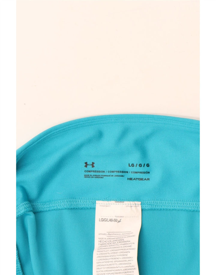 Damskie legginsy Under Armour Heat Gear Graphic UK 14, duże, niebieskie, poliestrowe