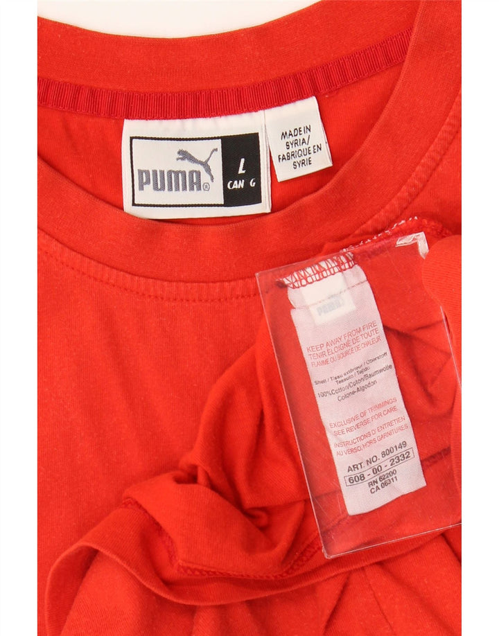 Męska kamizelka z grafiką Puma, duża, czerwona, bawełniana