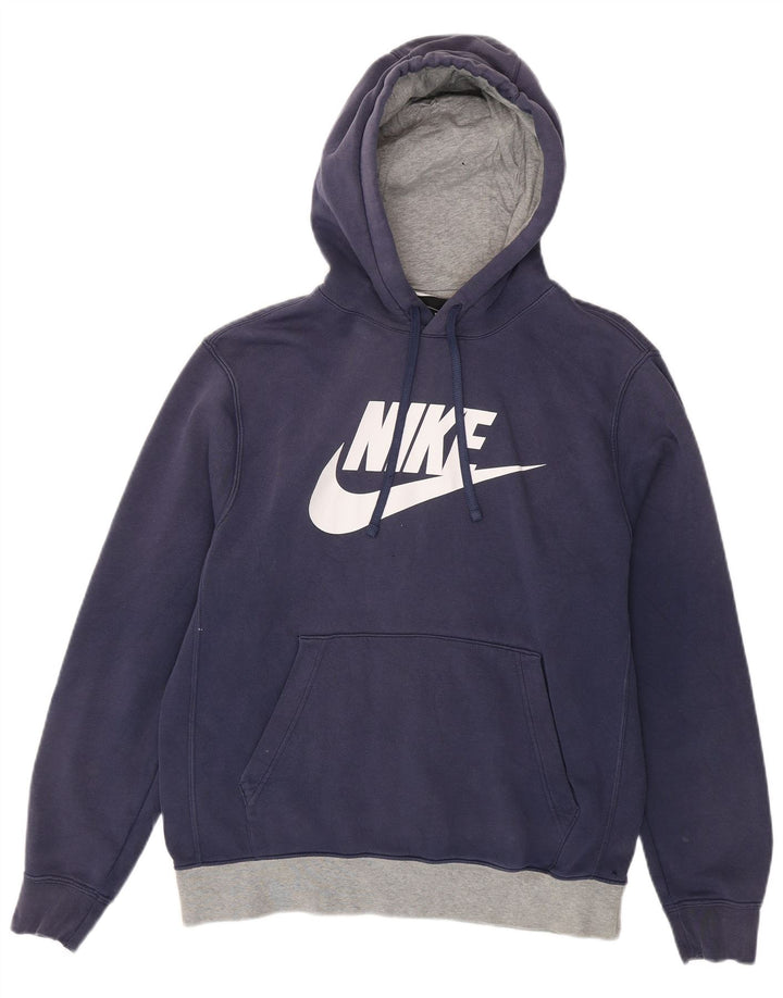 Męski sweter z kapturem Nike Graphic, średni granatowy, bawełniany