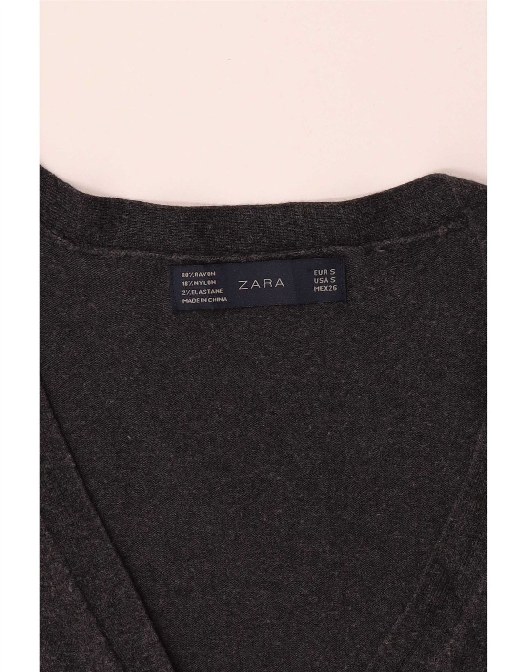 Sweter damski Zara Cardigan UK 10 Small Grey Rayon