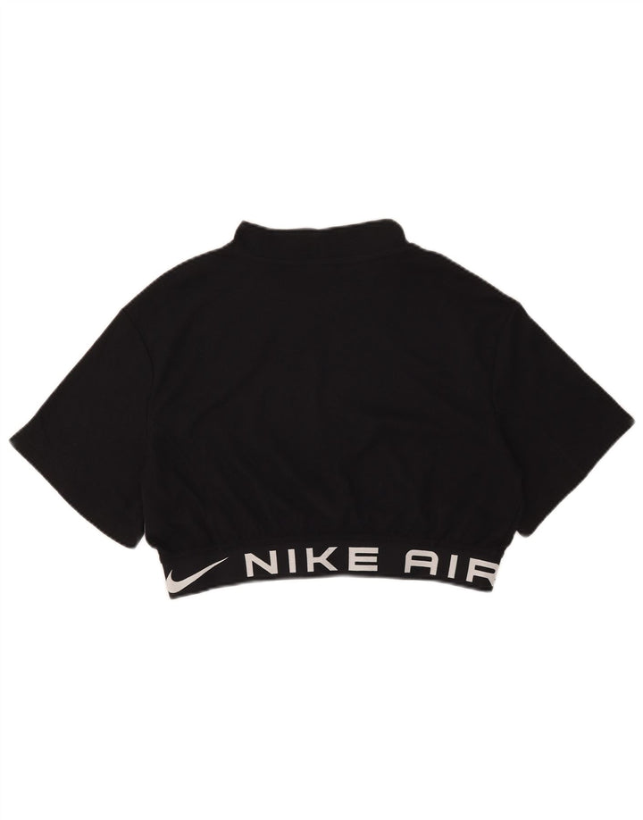 Damska koszulka Nike Crop Graphic Top UK 14, średni czarny poliester
