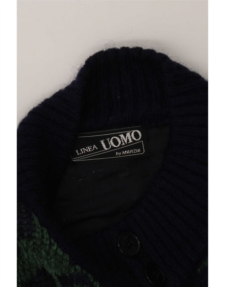 Męski sweter rozpinany Marzia 2XL granatowy geometryczny
