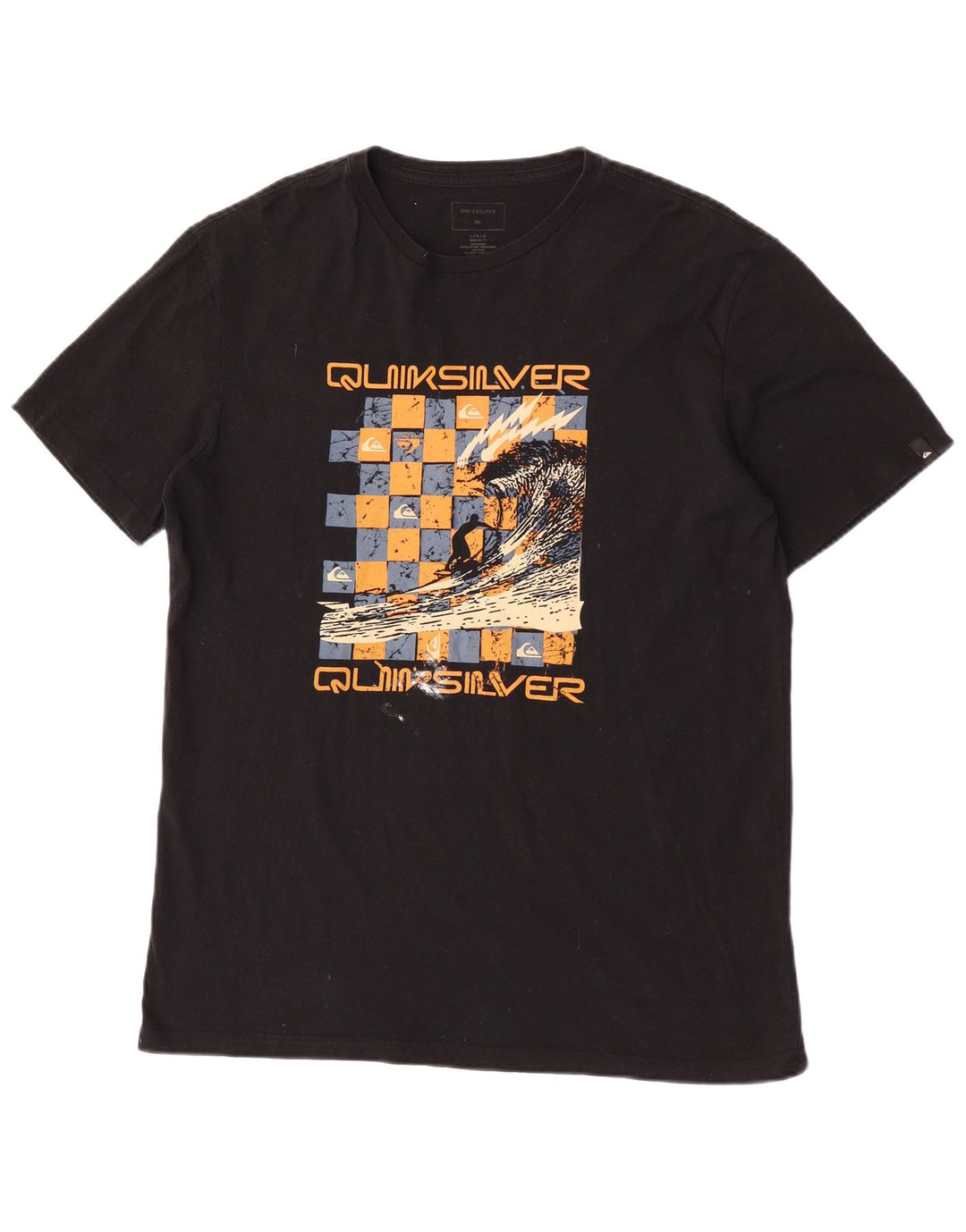 Męska koszulka męska Quiksilver Regular z grafiką, duża, czarna, bawełniana