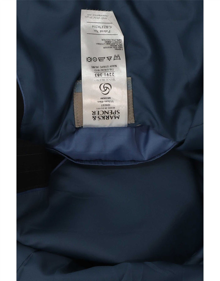 Marks & Spencer Męska marynarka zapinana na 2 guziki, UK 46 XL, granatowa w prążki