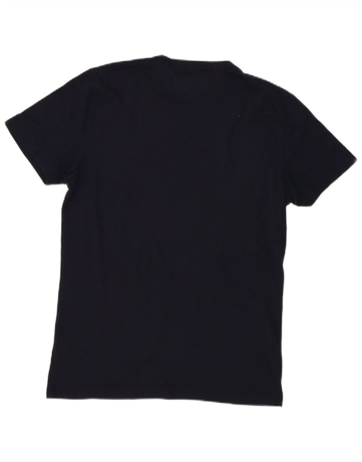 T-shirt męski Abercrombie & Fitch, średni, granatowy, bawełniany