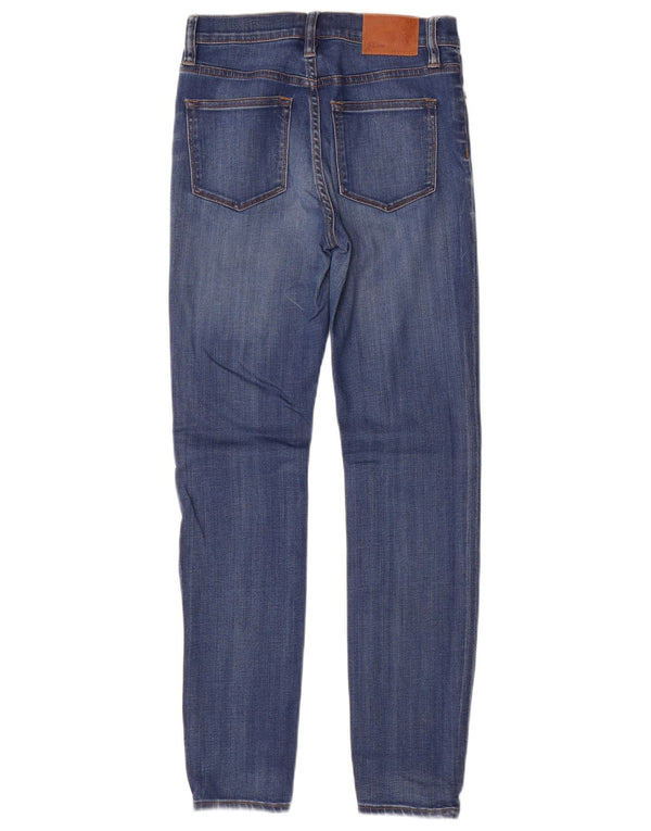 Damskie jeansy skinny J. Crew Lookout z wysokim stanem W25 L29 Niebieska wiskoza