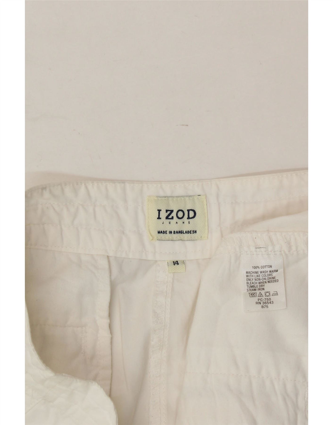 IZOD Womens Bermuda Cargo Shorts US 14 XL W36  White Cotton Vintage Izod and Second-Hand Izod from Messina Hembry 