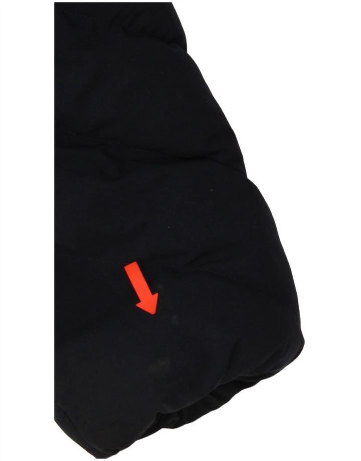 Damski ocieplany płaszcz z kapturem Superdry UK 10, mały, granatowy, poliester