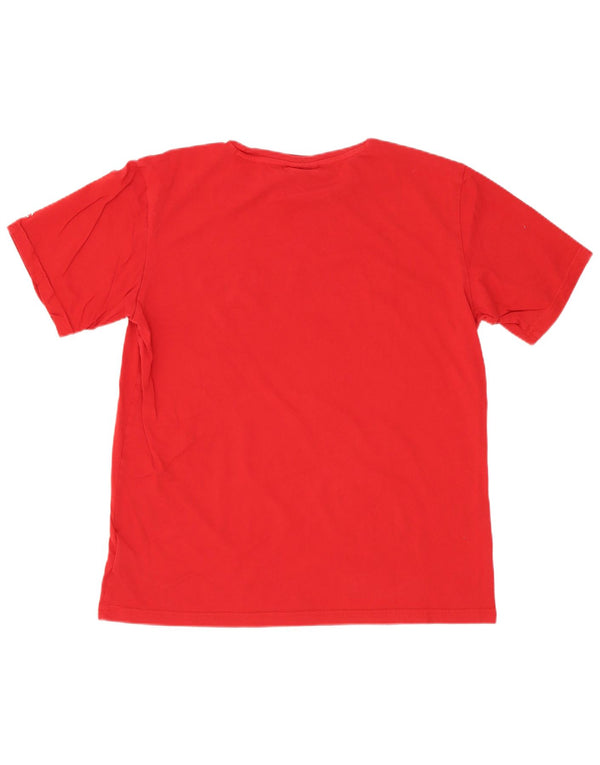 Koszulka chłopięca Champion, 15-16 lat, 2XL, czerwona, bawełniana