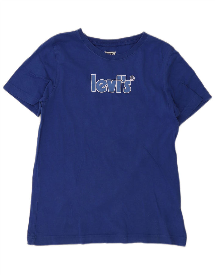 Chłopięcy T-shirt z grafiką Levi's Top 11-12 lat, niebieska bawełna