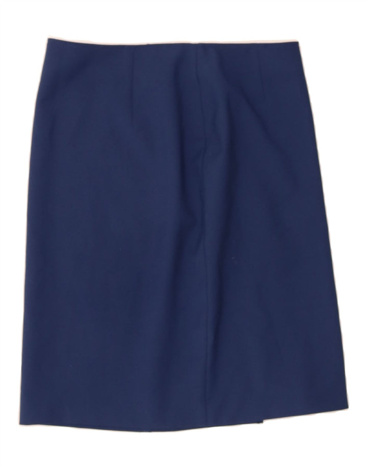 BENETTON Womens Straight Skirt IT 44 Medium W30 Blue Polyester Vintage Benetton and Second-Hand Benetton from Messina Hembry 