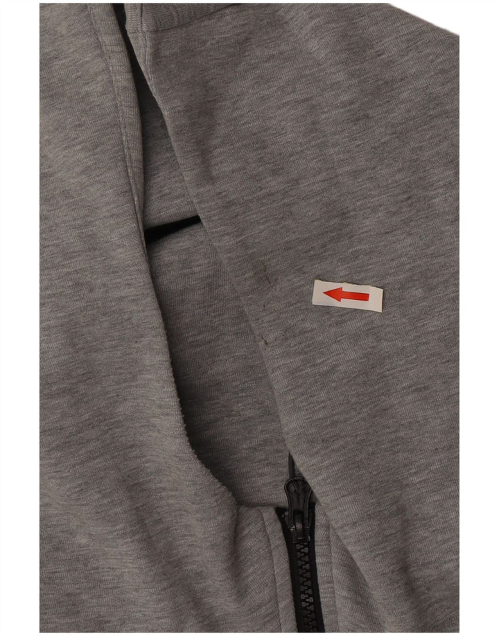 Męski sweter z kapturem i zamkiem błyskawicznym Nike, mały, szary, z bawełny w cętki