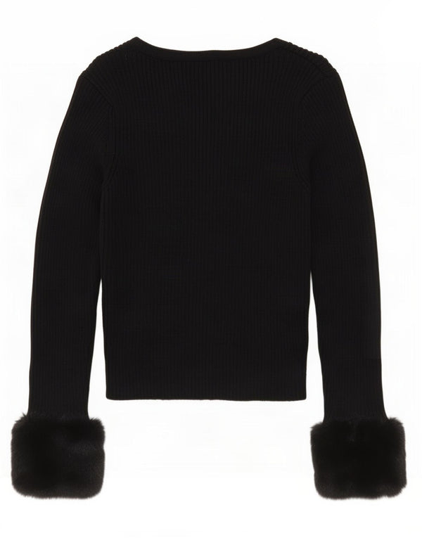 Sweter damski Zara Crop Cardigan UK 12, średni czarny
