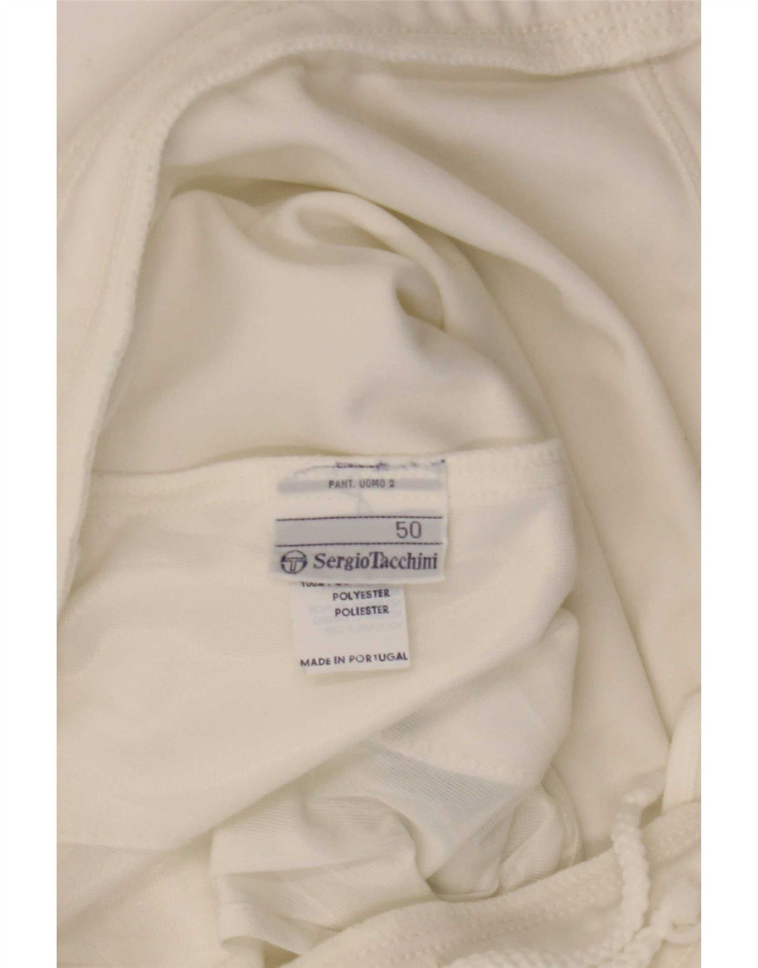 Męskie spodenki sportowe Sergio Tacchini IT 50, duże, białe, poliestrowe