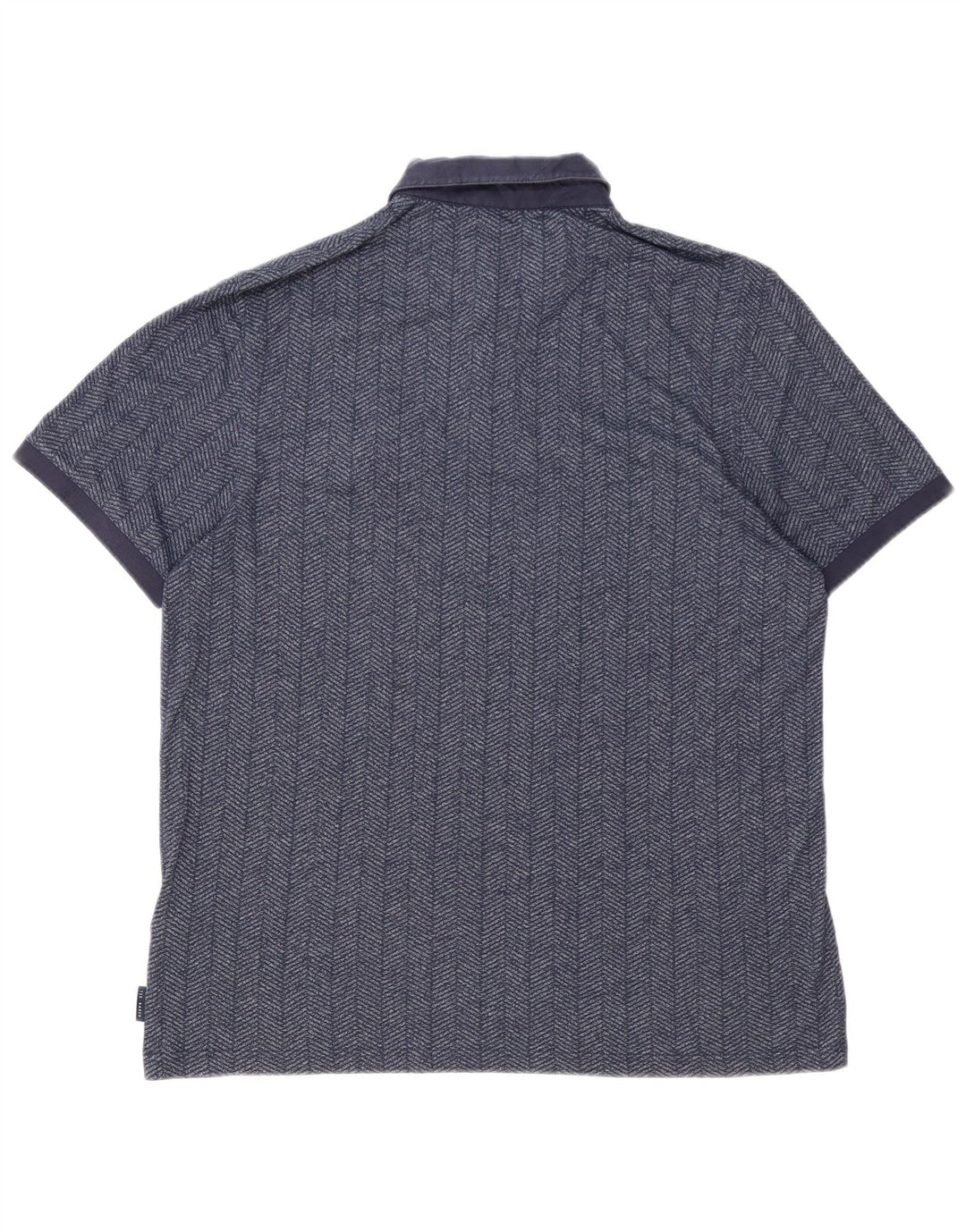 Męska koszulka polo TED BAKER, rozmiar 6 2XL, granatowa, bawełniana w jodełkę