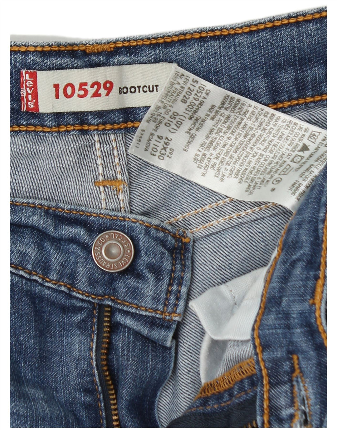 Damskie jeansy Bootcut LEVI'S 10529 W29 L30 Niebieska bawełna