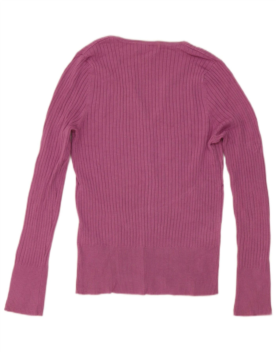 Sweter damski Marks & Spencer z dekoltem w kształcie litery V, UK 12, średnioróżowy, wiskoza