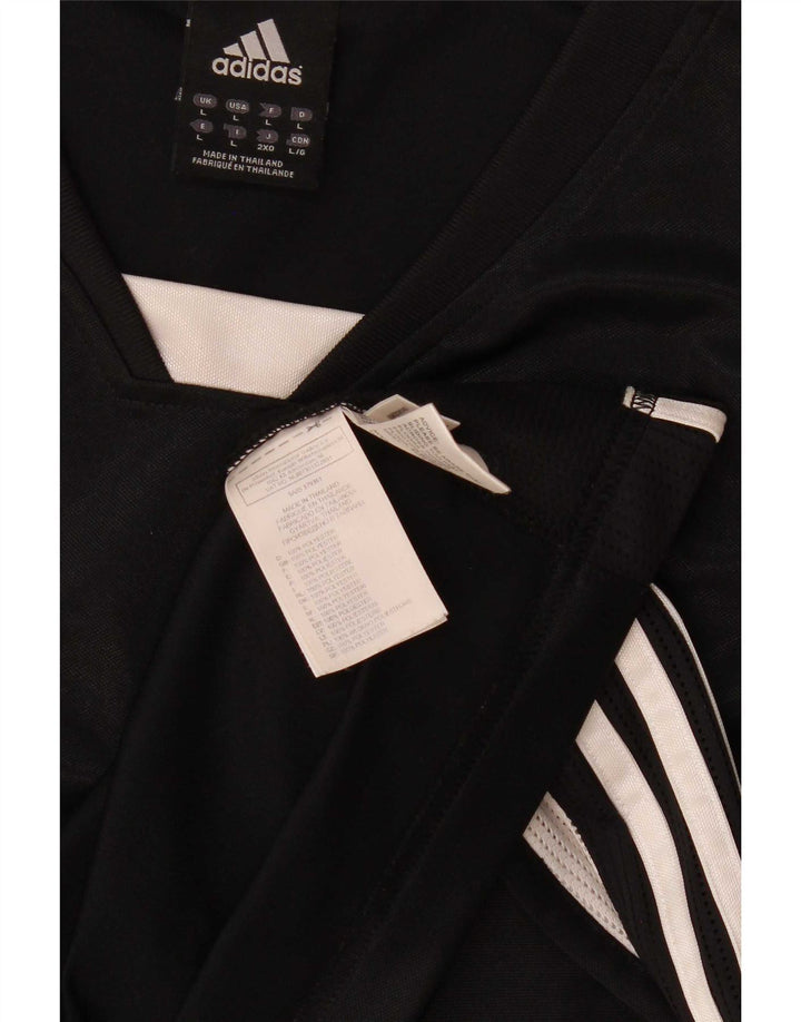 Adidas Męska kamizelka Climacool Top, duża, czarna, poliestrowa z blokami kolorów
