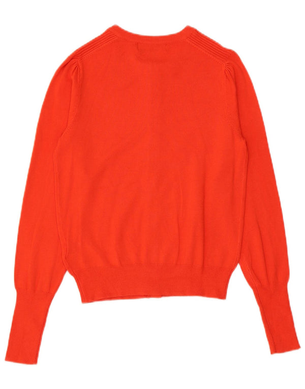 Marks & Spencer Damski sweter typu Crop Cardigan UK 8 Small Orange Wiskoza