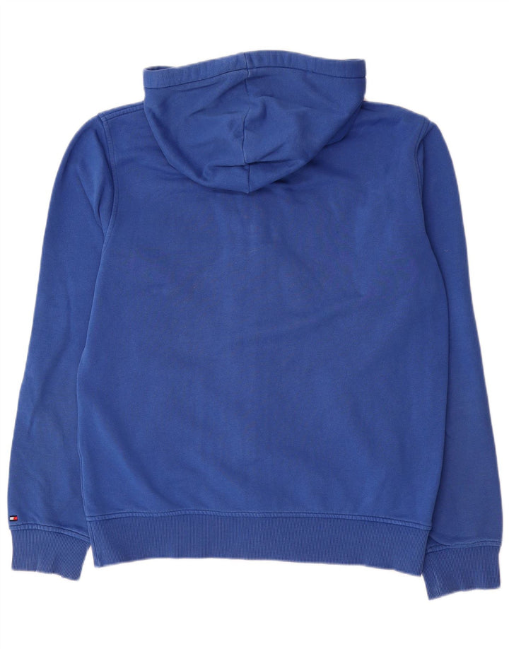 Męski sweter z kapturem i zamkiem błyskawicznym Tommy Hilfiger w kolorze średnioniebieskim