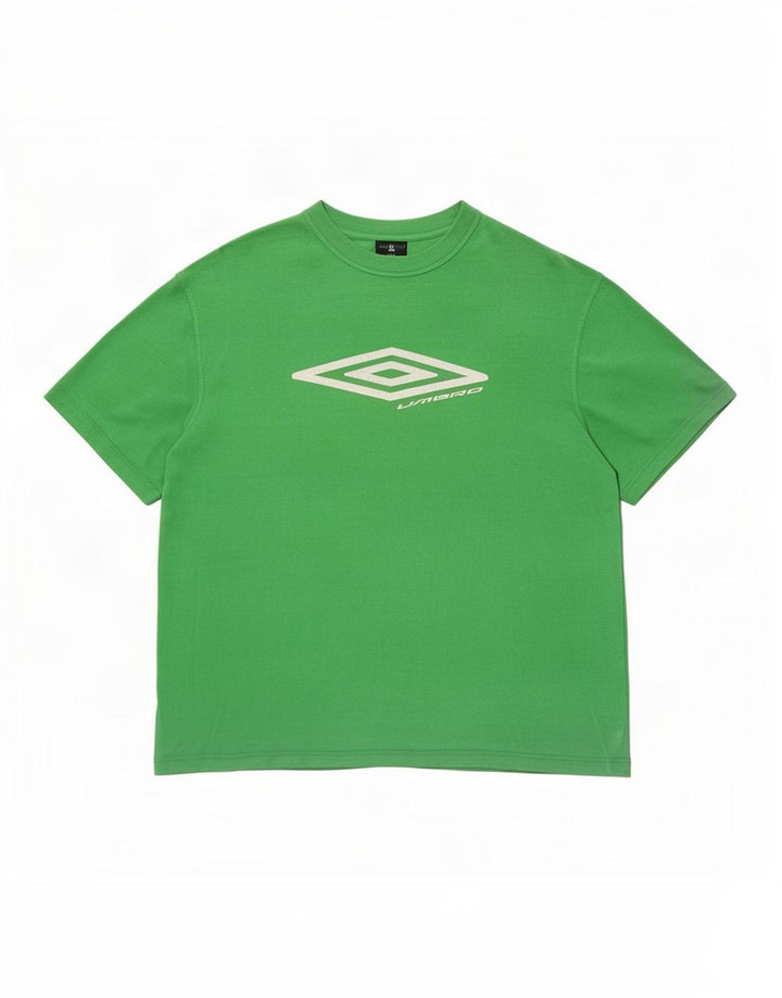 Męska koszulka z grafiką Umbro, średnia, zielona bawełna