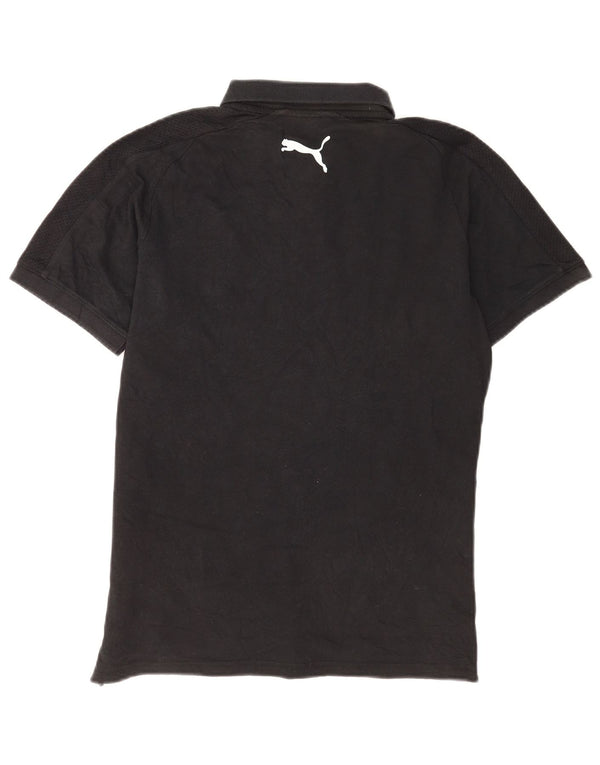 Męska koszulka polo Puma, mała, czarna, bawełniana