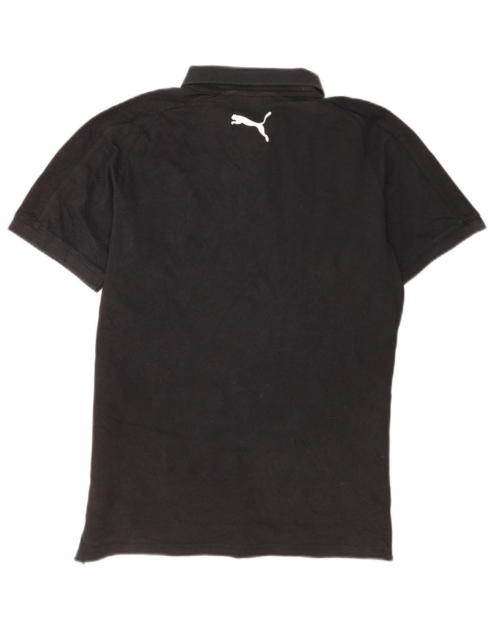 Męska koszulka polo Puma, mała, czarna, bawełniana