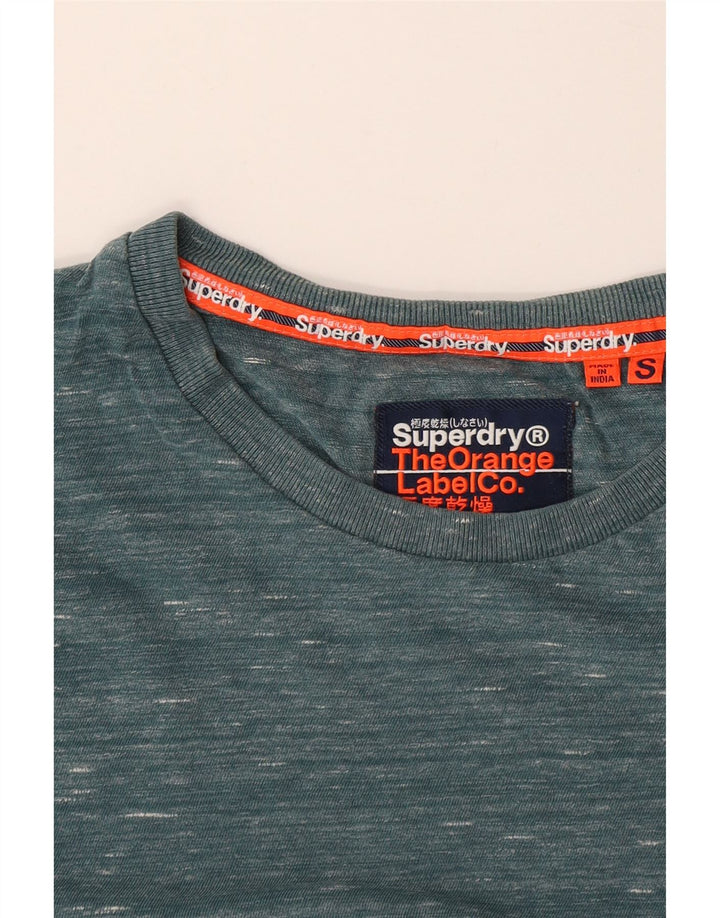 Męski T-shirt Superdry, mały, zielony nakrapiany