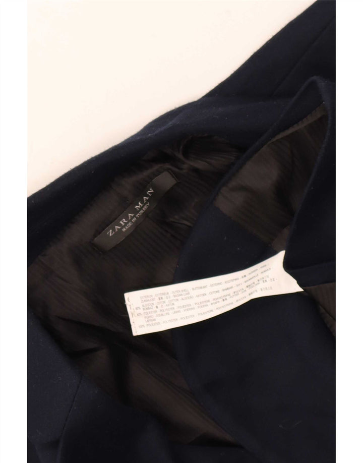 Zara Męska marynarka zapinana na 2 guziki UK 42 XL, granatowa, bawełniana
