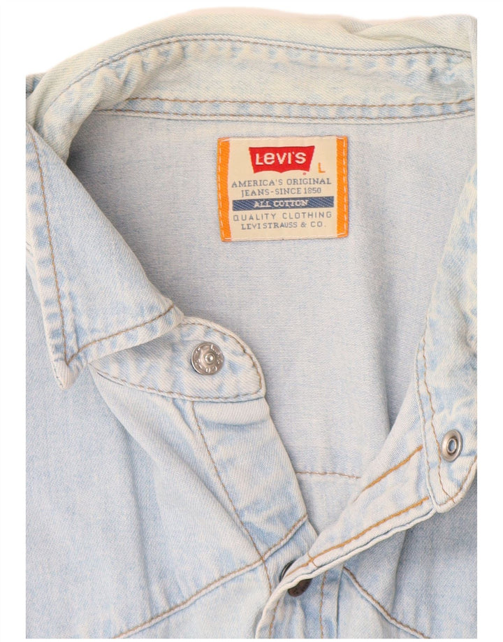 Męska koszula dżinsowa Levi's, duża, niebieska, bawełniana