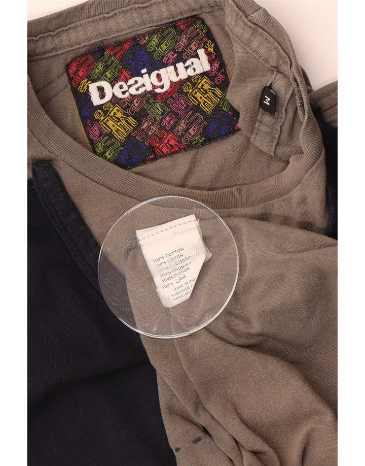 Desigual T-shirt męski Top, bawełniany, w kolorze średnioszarym