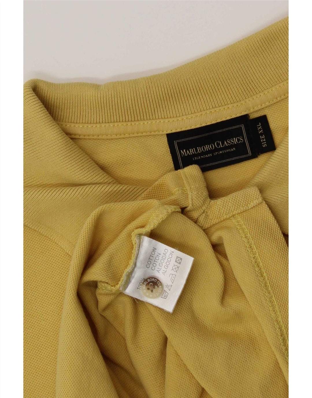 Męska koszulka polo Marlboro Classics 2XL, żółta, bawełniana