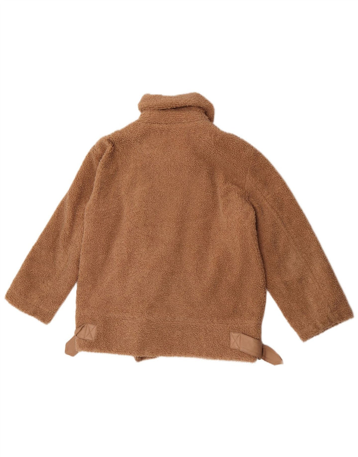 Damska kurtka motocyklowa Topshop Petite Teddy Bear UK 10, mała, brązowa, poliester