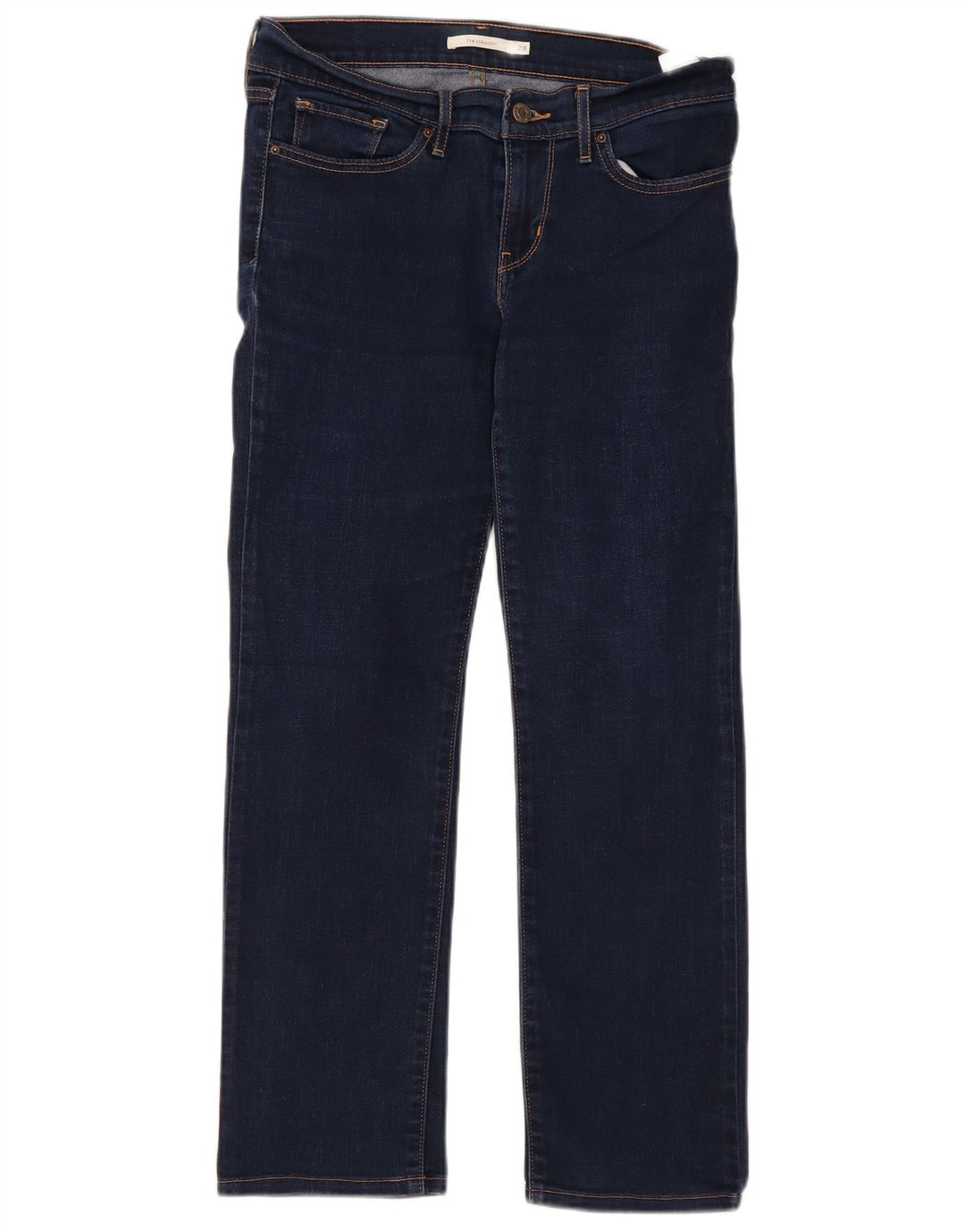 Damskie jeansy Levi's 714 Straight W28 L27 Niebieskie bawełniane