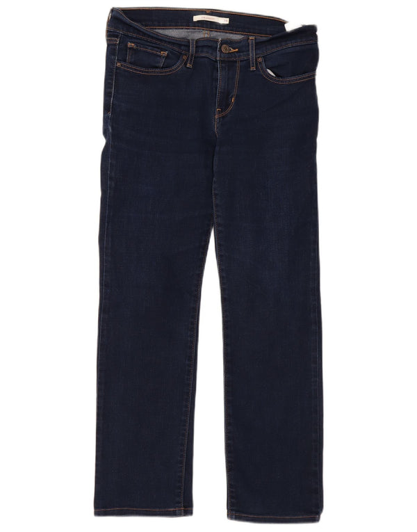 Damskie jeansy Levi's 714 Straight W28 L27 Niebieskie bawełniane
