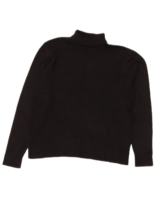 Damski sweter z wywijanym dekoltem Essentials UK 14 Średni czarny akryl