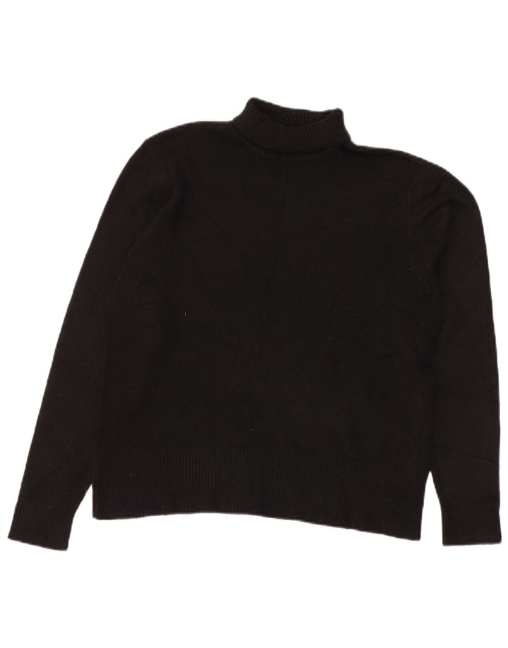 Damski sweter z wywijanym dekoltem Essentials UK 14 Średni czarny akryl