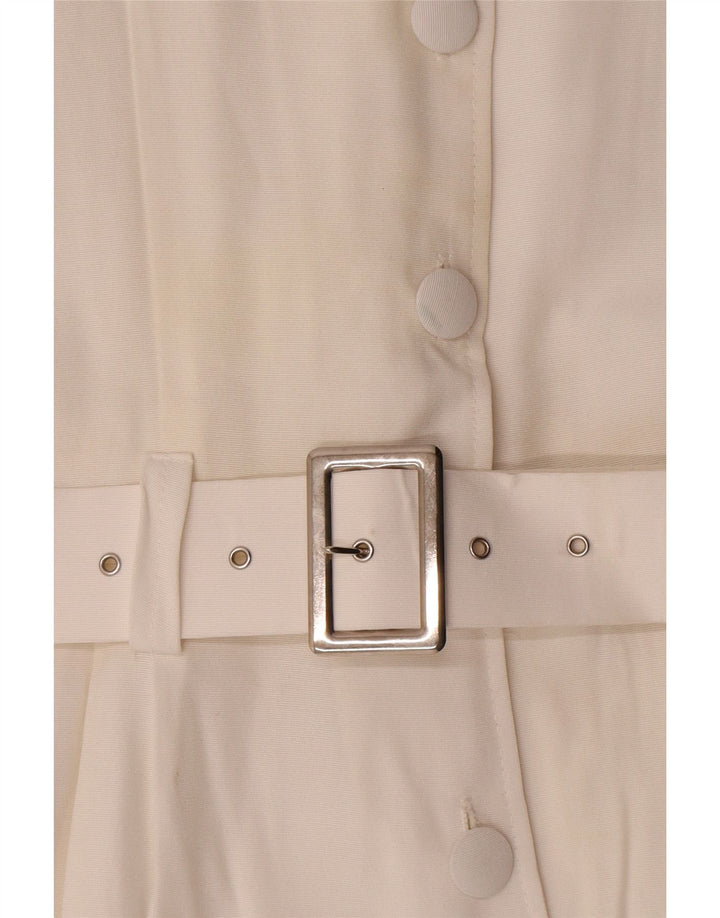Kombinezon damski w stylu vintage UK 12 Średniobiała wiskoza