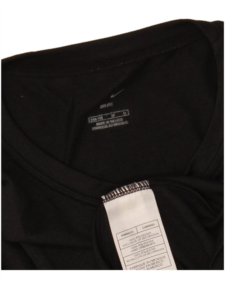 Damska koszulka NIKE Dri Fit z długim rękawem, US 8/10, średni czarny poliester