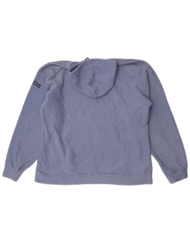 Męski sweter polarowy Gap Graphic z kapturem, duży, niebieski