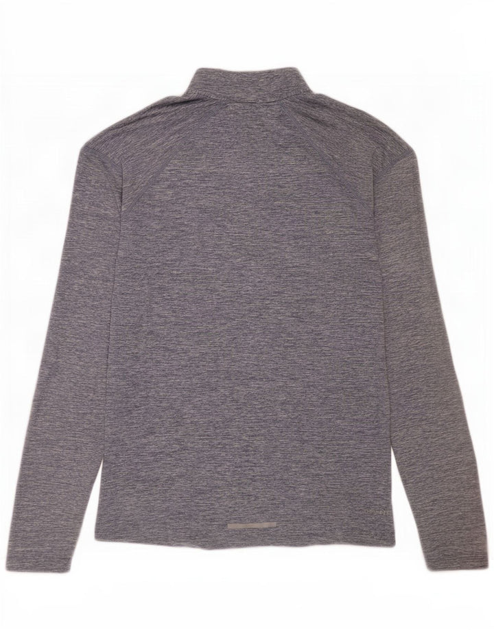 Męski dres Nike Dri Fit z zamkiem błyskawicznym na szyi, mały, szary nakrapiany