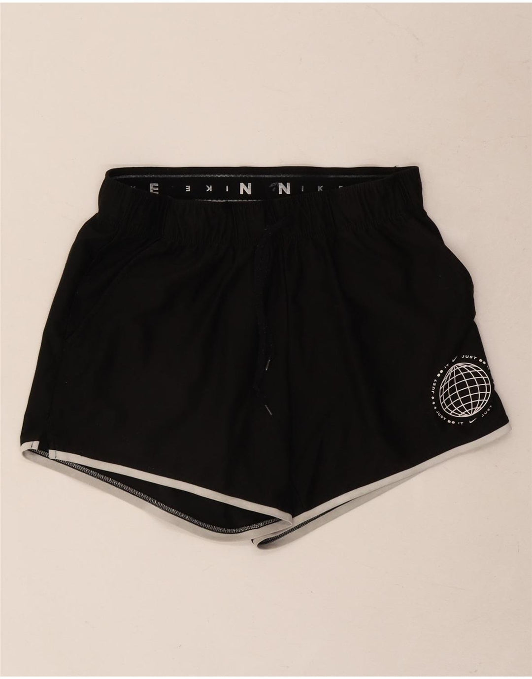 Damskie spodenki sportowe Nike Graphic UK 8, małe, czarne, poliestrowe