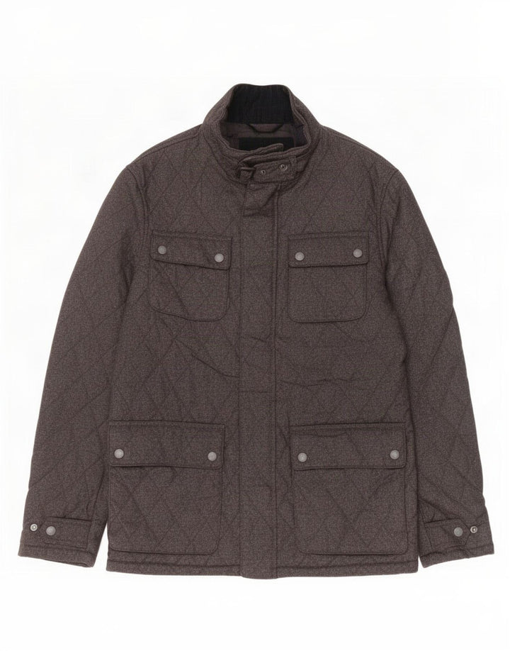 Marks & Spencer Męska pikowana kurtka Utility Blue Harbor UK 38 Medium Grey