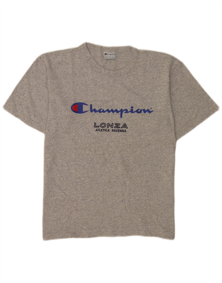 Męski T-shirt Champion z grafiką, duży, szary, nakrapiany