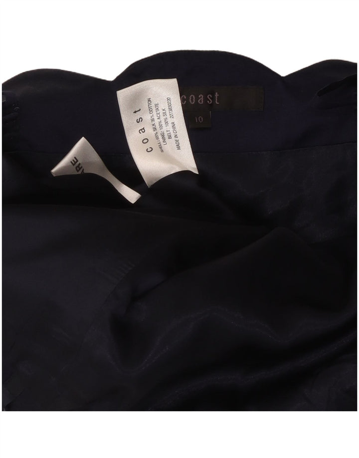 Damski top gorsetowy COAST UK 10, mały, granatowy, z jedwabiu w kwiaty